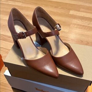 Pixi Tan Block Heel Women's Shoes